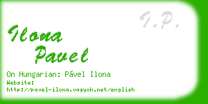 ilona pavel business card